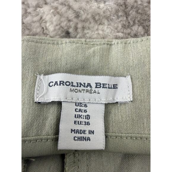 NEW Carolina Belle Montreal Sz 6 Flat Front Straight Leg Pants Green Pull On NWT - Picture 7 of 10